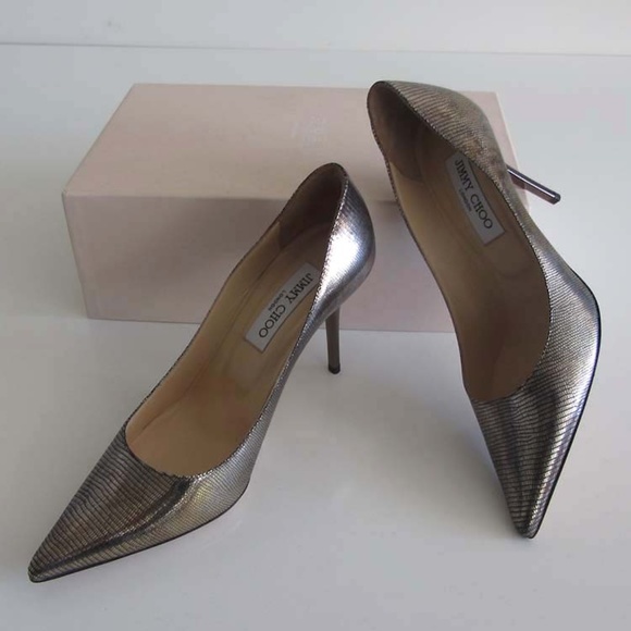 Jimmy Choo | Shoes | New Jimmy Choo Agnes Metallic Lizard Print Pump 37 ...